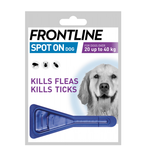 Frontline plus spot on large dog top